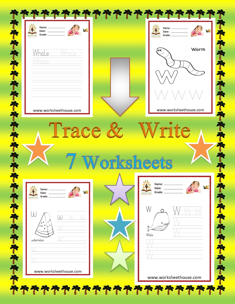 Alphabet W  trace & write